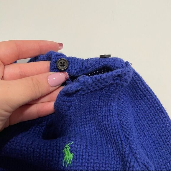 Polo Ralph Lauren Blue Knit Crewneck Sweater - Picture 3 of 4